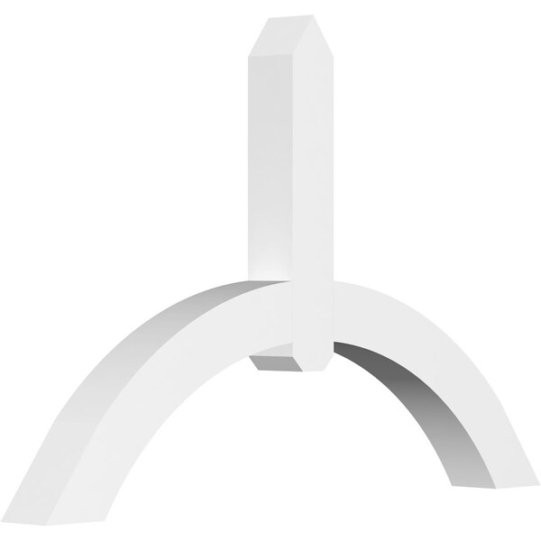 Ekena Millwork Archdale Architectural Grade PVC Gable Bracket, 48"W x 32"H x 4"D x 4"F, 16/12 Pitch GBP048X32X0404ARC00 - main